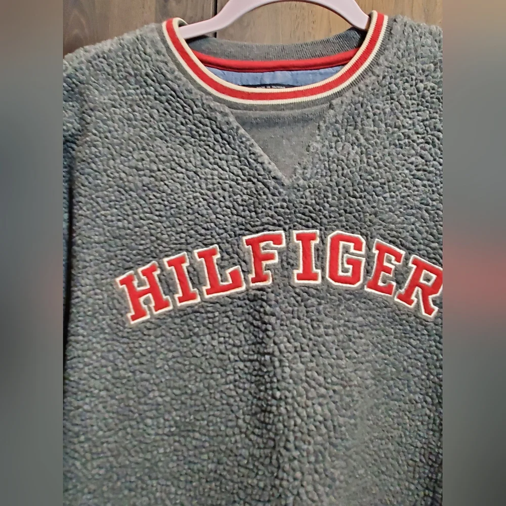 Vintage Tommy Hilfiger sweatshirt Collegiate sweater size Medium oversized 90s - Picture 3 of 6